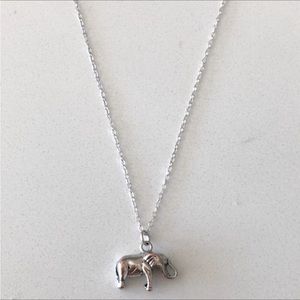 925 sterling chain with Silvertone lucky elephant pendant